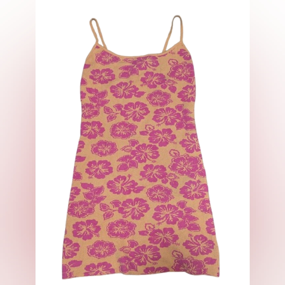 LA Hearts Hawaii Hibiscus Mini Dress Vibrant Floral Pacsun Small 🌺
